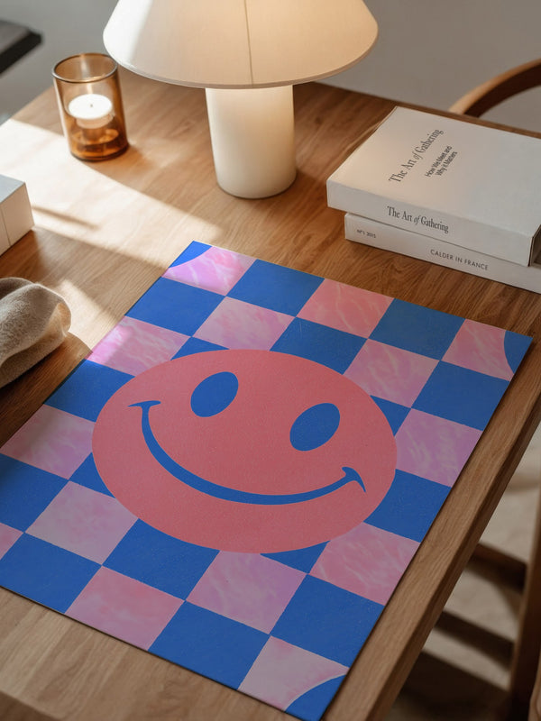 Smiley Muster Pastellfarben