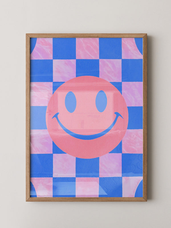 Smiley Muster Pastellfarben