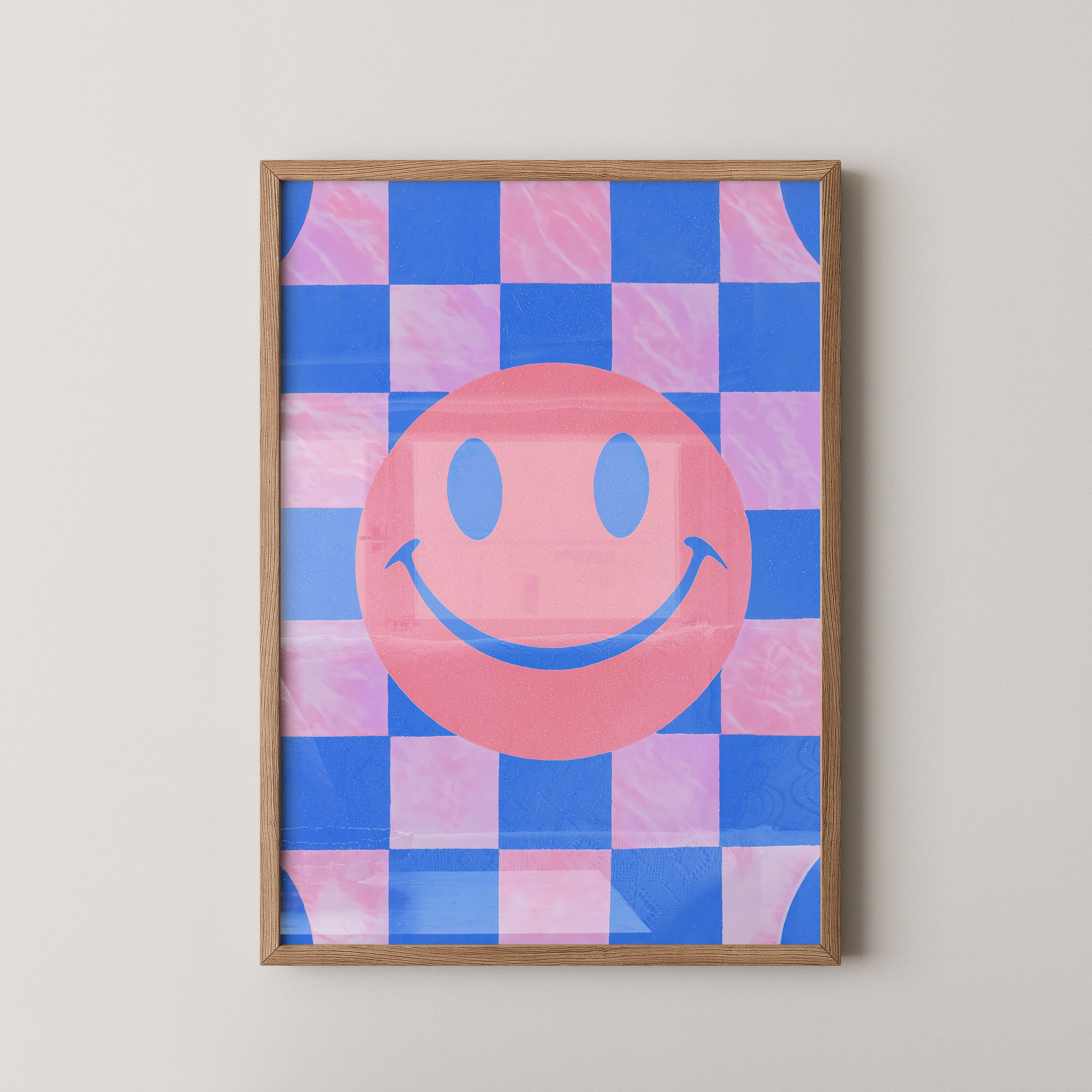 Smiley Muster Pastellfarben