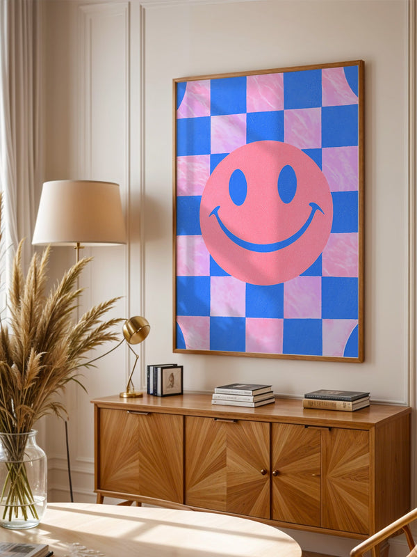 Smiley Muster Pastellfarben