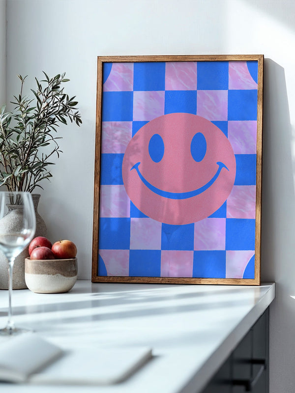 Smiley Muster Pastellfarben