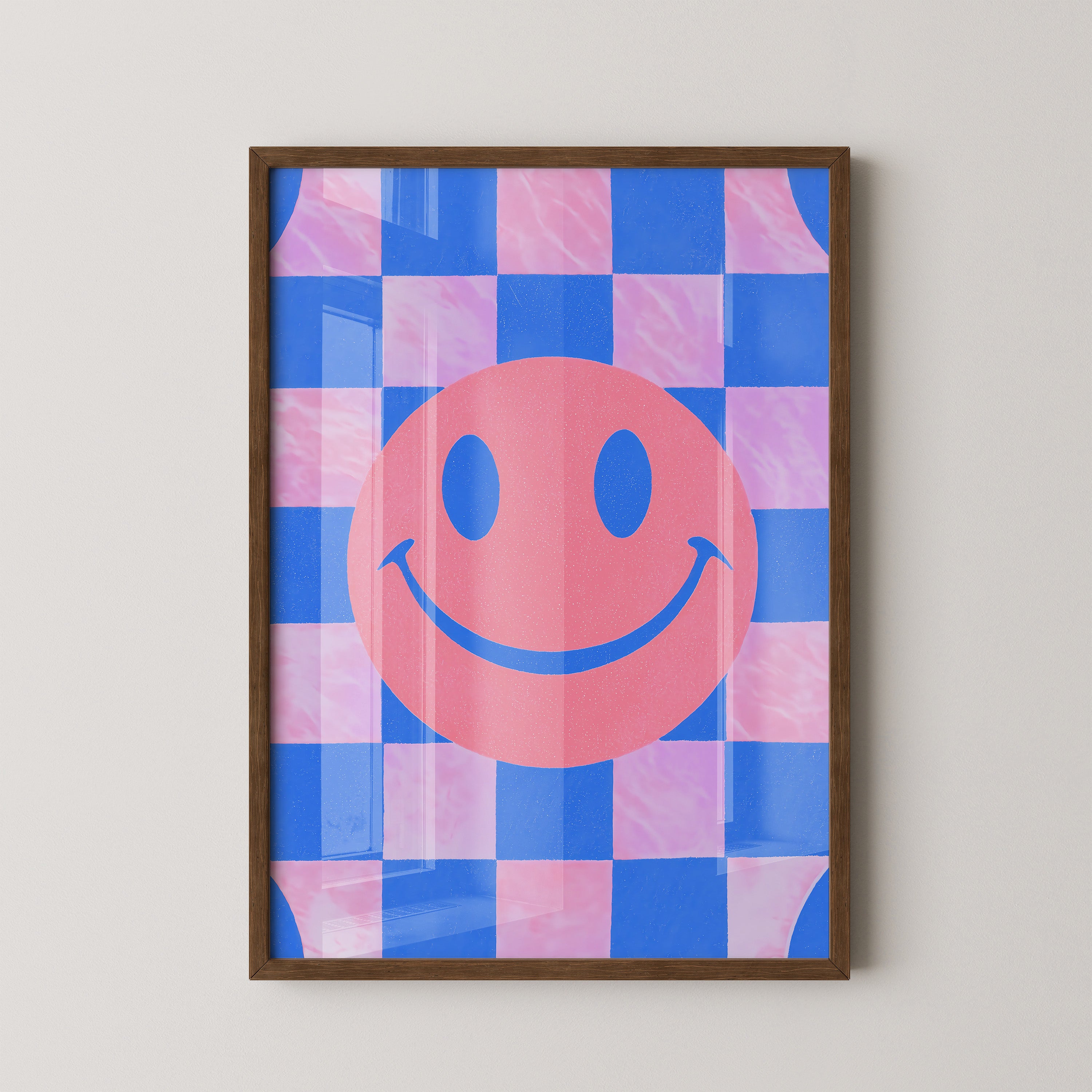 Smiley Muster Pastellfarben