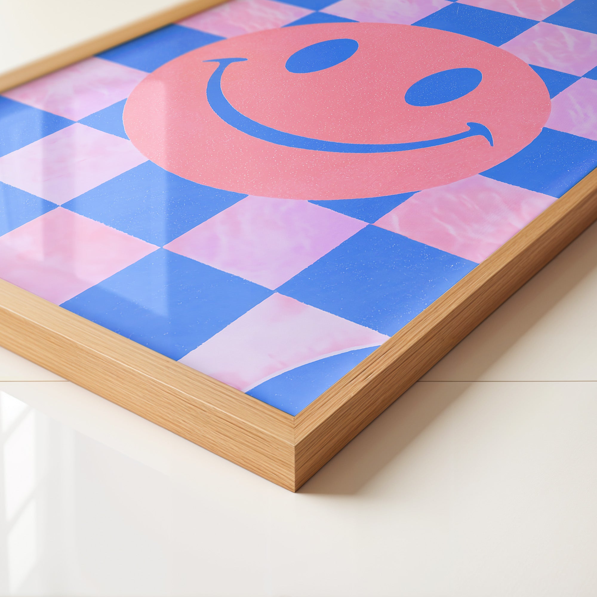 Smiley Muster Pastellfarben