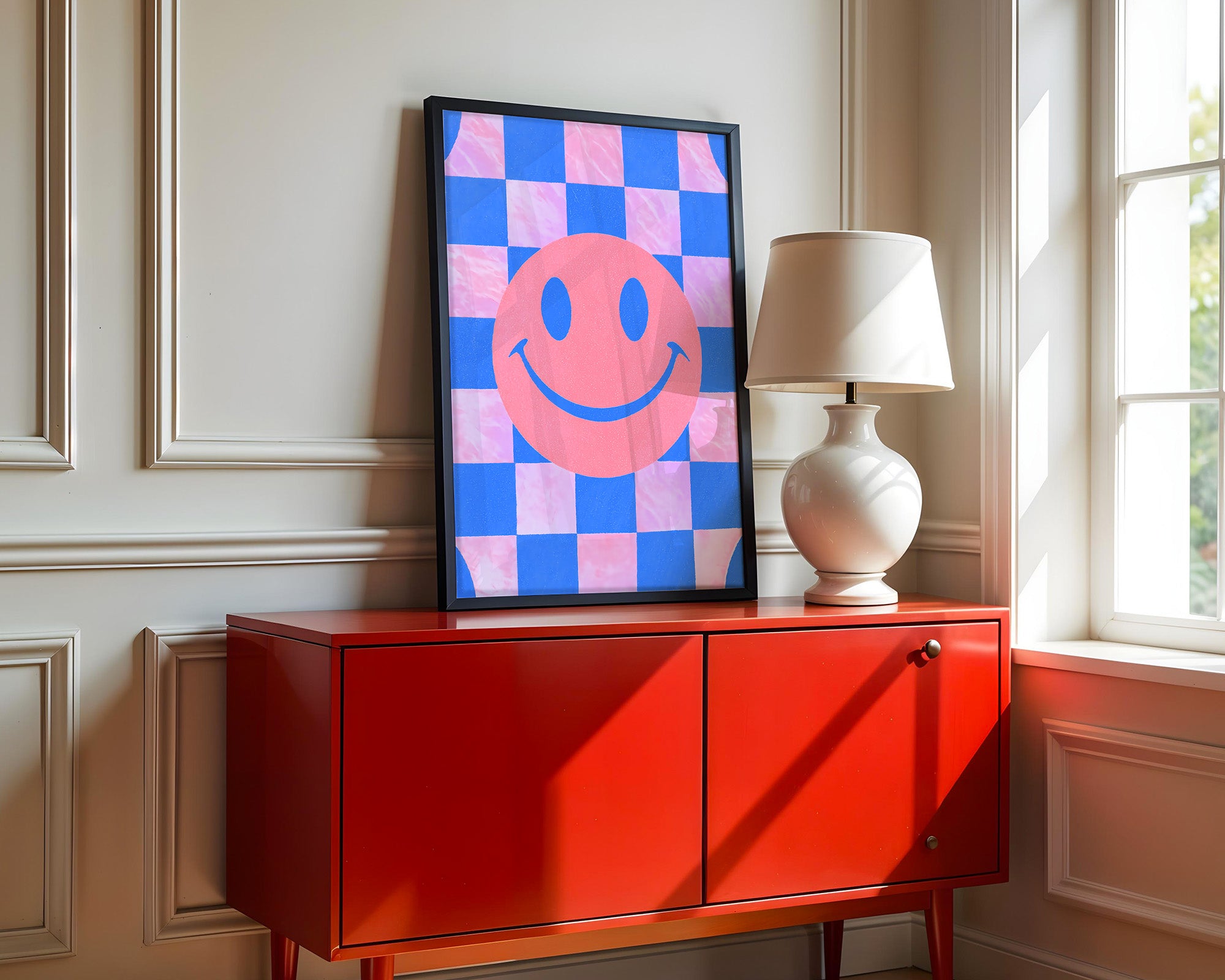 Smiley Muster Pastellfarben