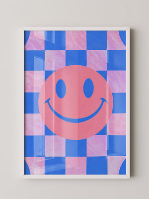 Smiley Muster Pastellfarben