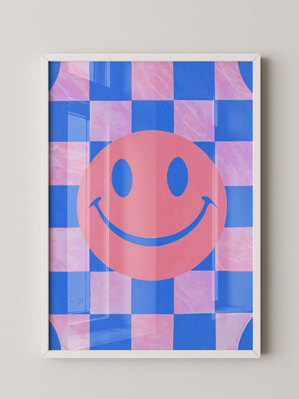 Smiley Muster Pastellfarben