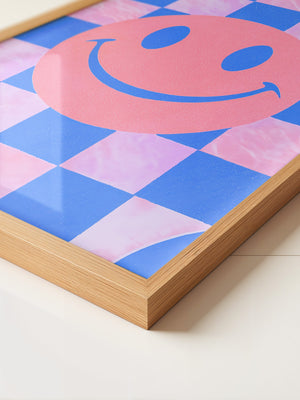 Smiley Muster Pastellfarben