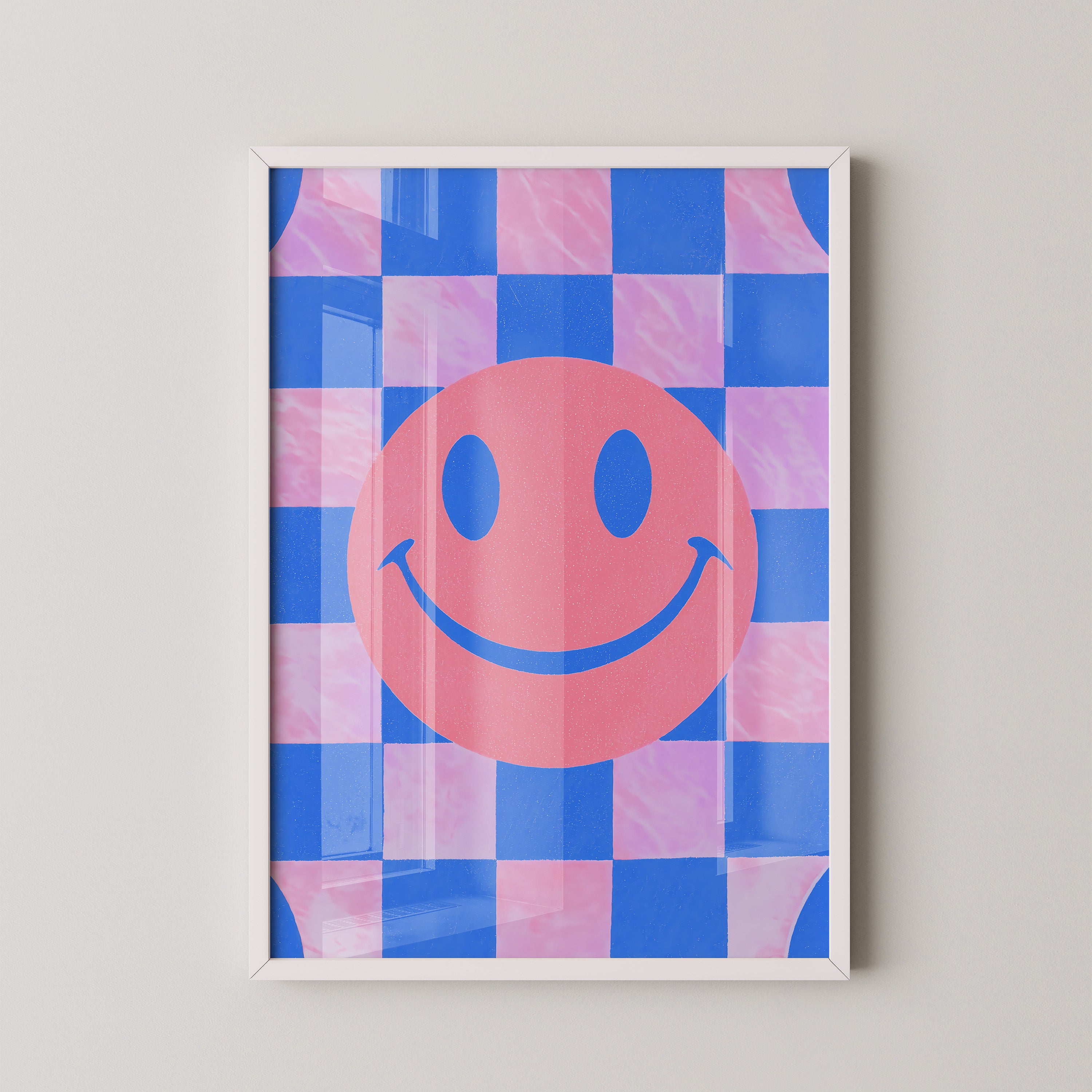 Smiley Muster Pastellfarben