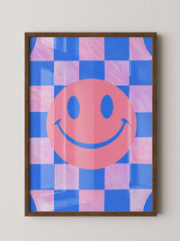 Smiley Muster Pastellfarben