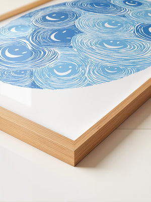 Lächelnde Wirbel blau