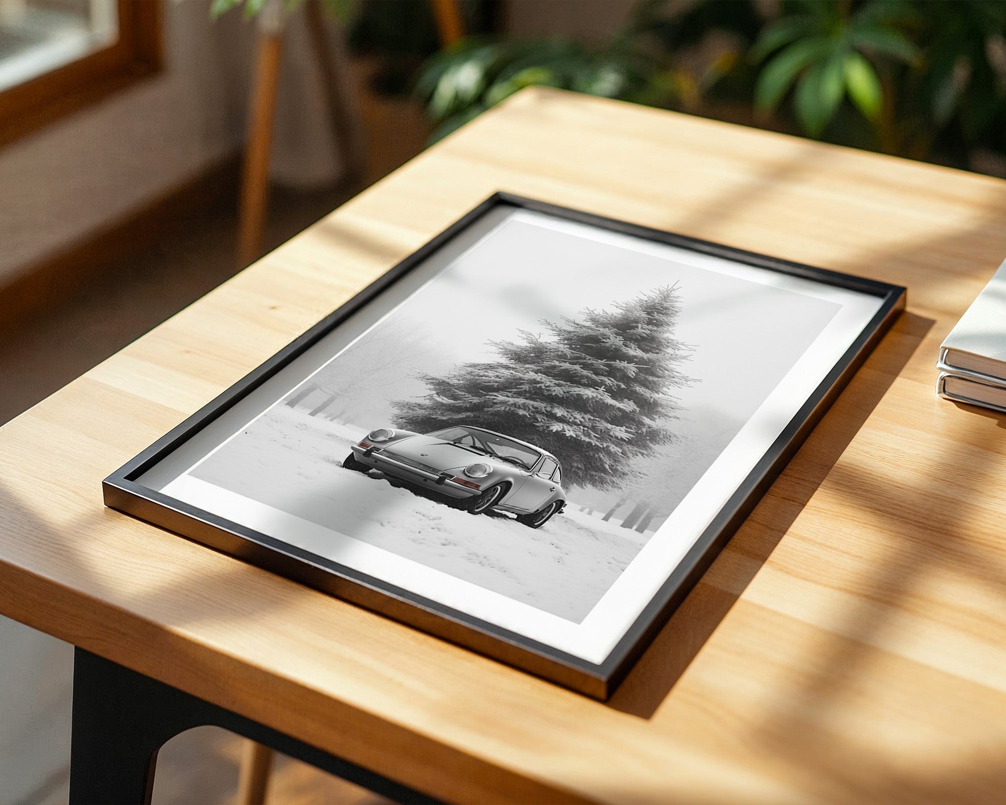 Porsche Schnee Tannenbaum Vintage