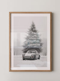 Porsche Schnee Tannenbaum Vintage