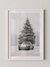 Porsche Schnee Tannenbaum Vintage