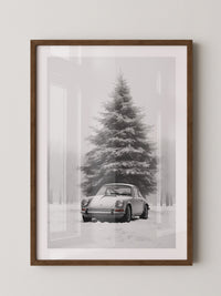 Porsche Schnee Tannenbaum Vintage