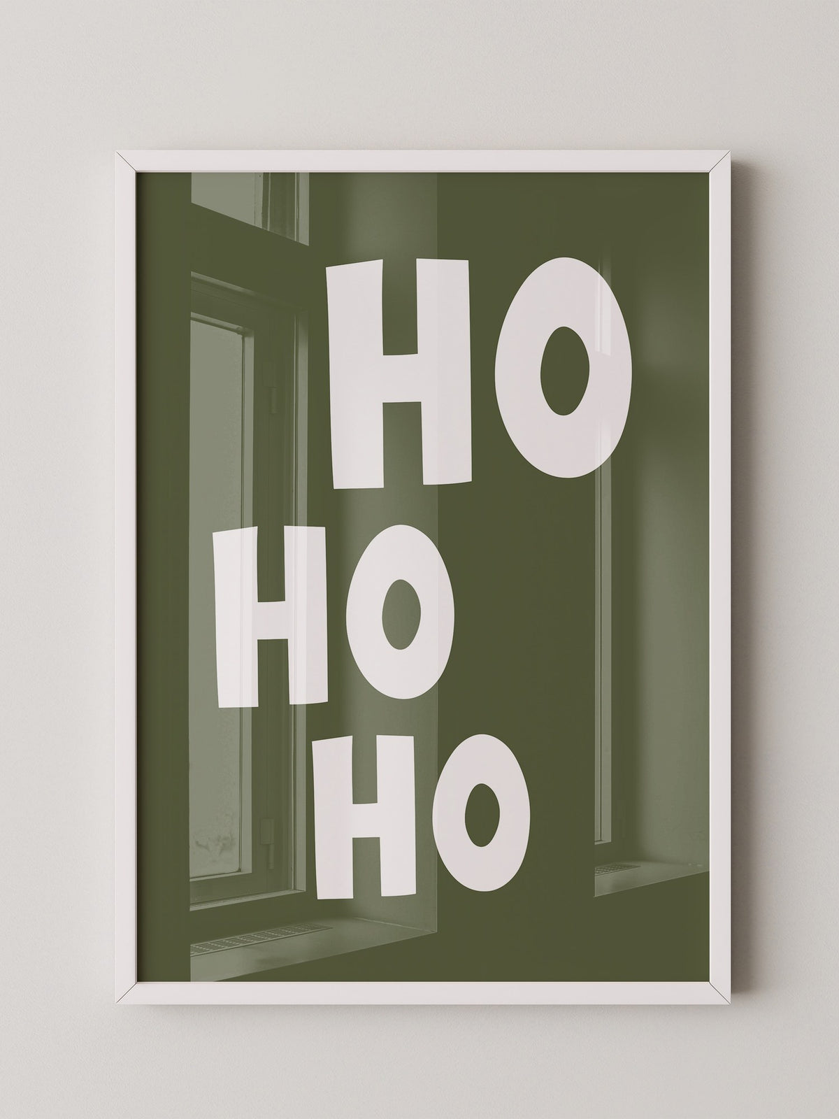 Ho Ho Ho Schriftzug Olivgrün