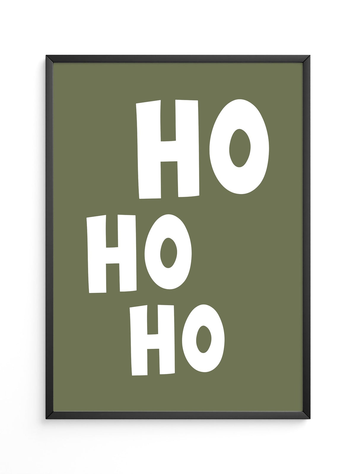 Ho Ho Ho Schriftzug Olivgrün