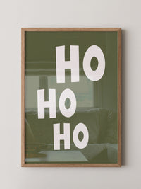 Ho Ho Ho Schriftzug Olivgrün