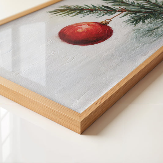 Weihnachtskugel Tannenzweig Malerei