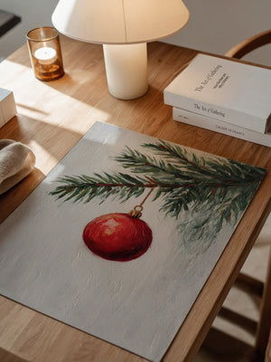 Weihnachtskugel Tannenzweig Malerei