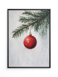 Weihnachtskugel Tannenzweig Malerei