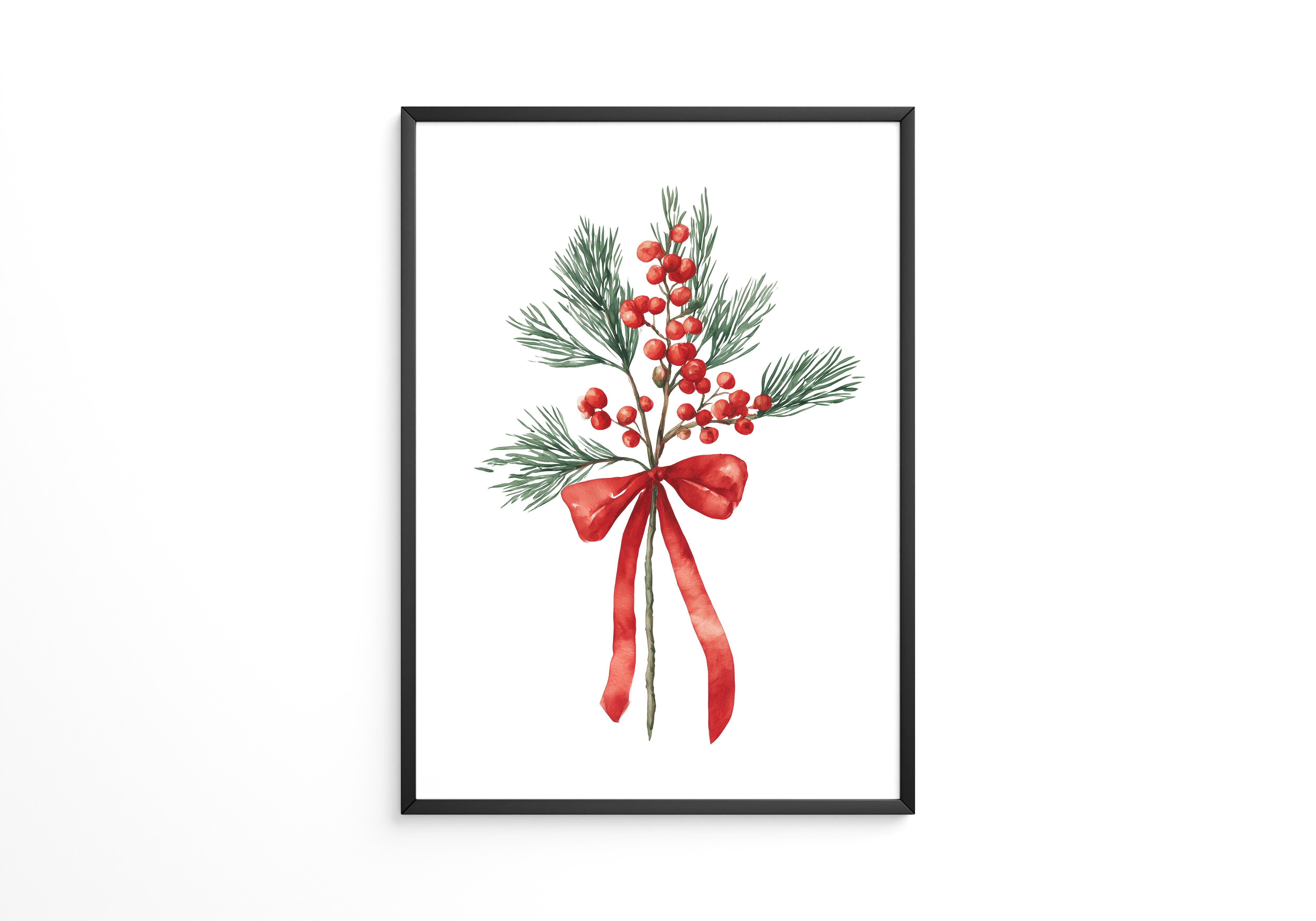 Tannenzweige Beeren Rot Schleife