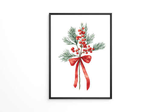 Tannenzweige Beeren Rot Schleife