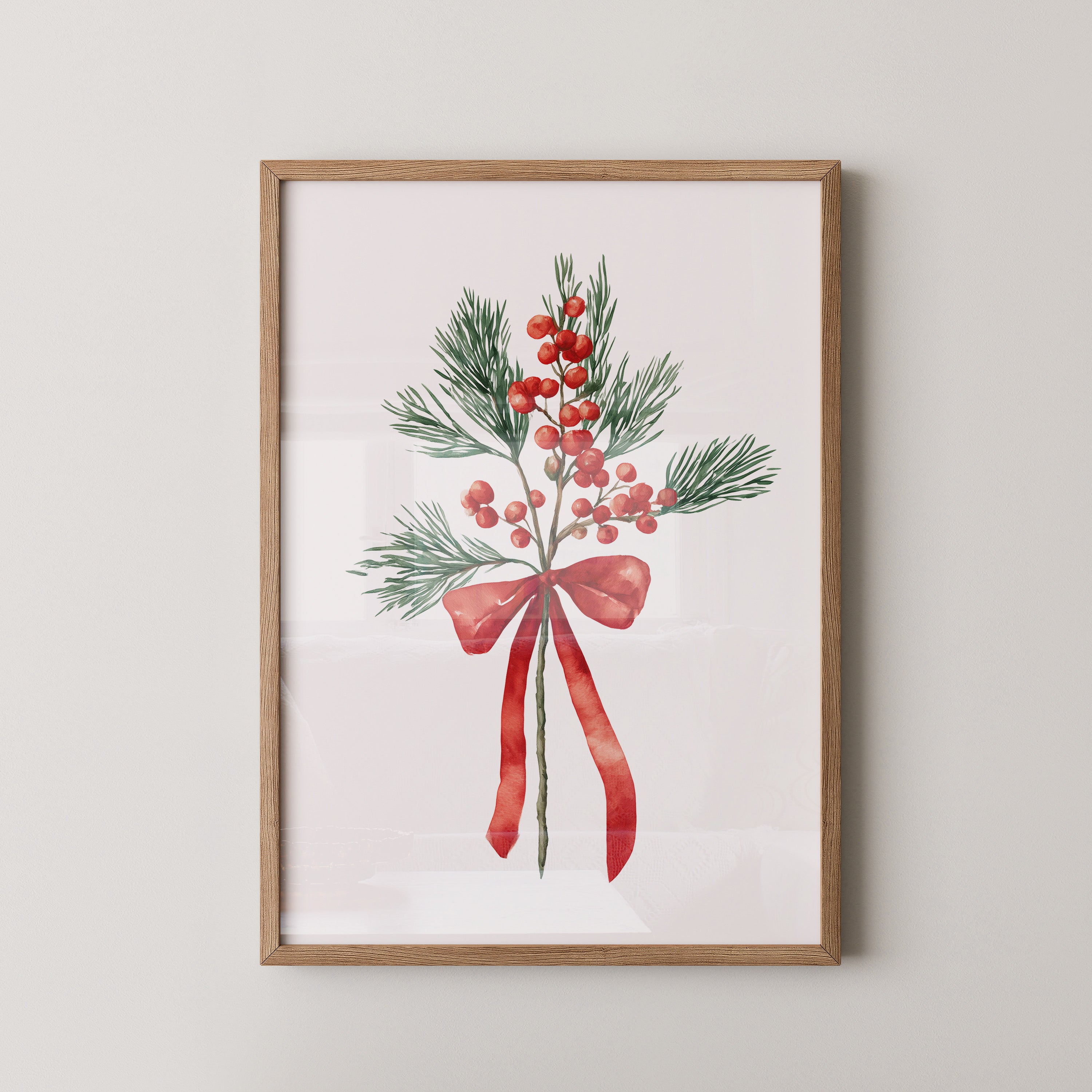 Tannenzweige Beeren Rot Schleife