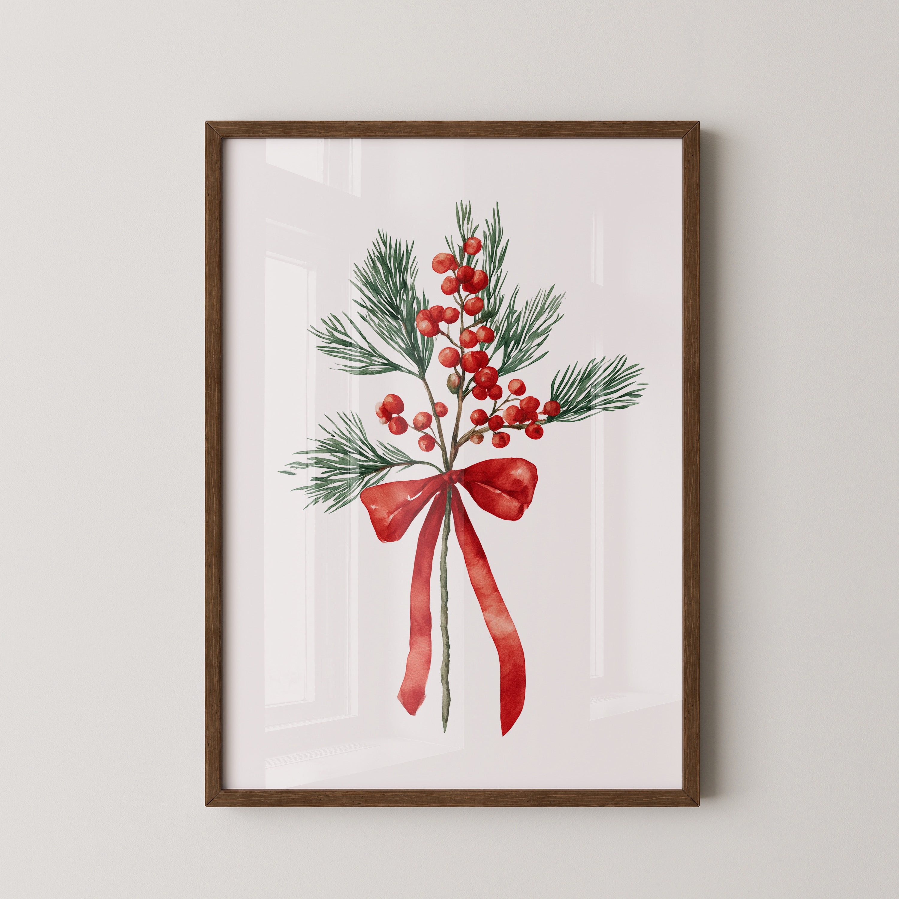 Tannenzweige Beeren Rot Schleife