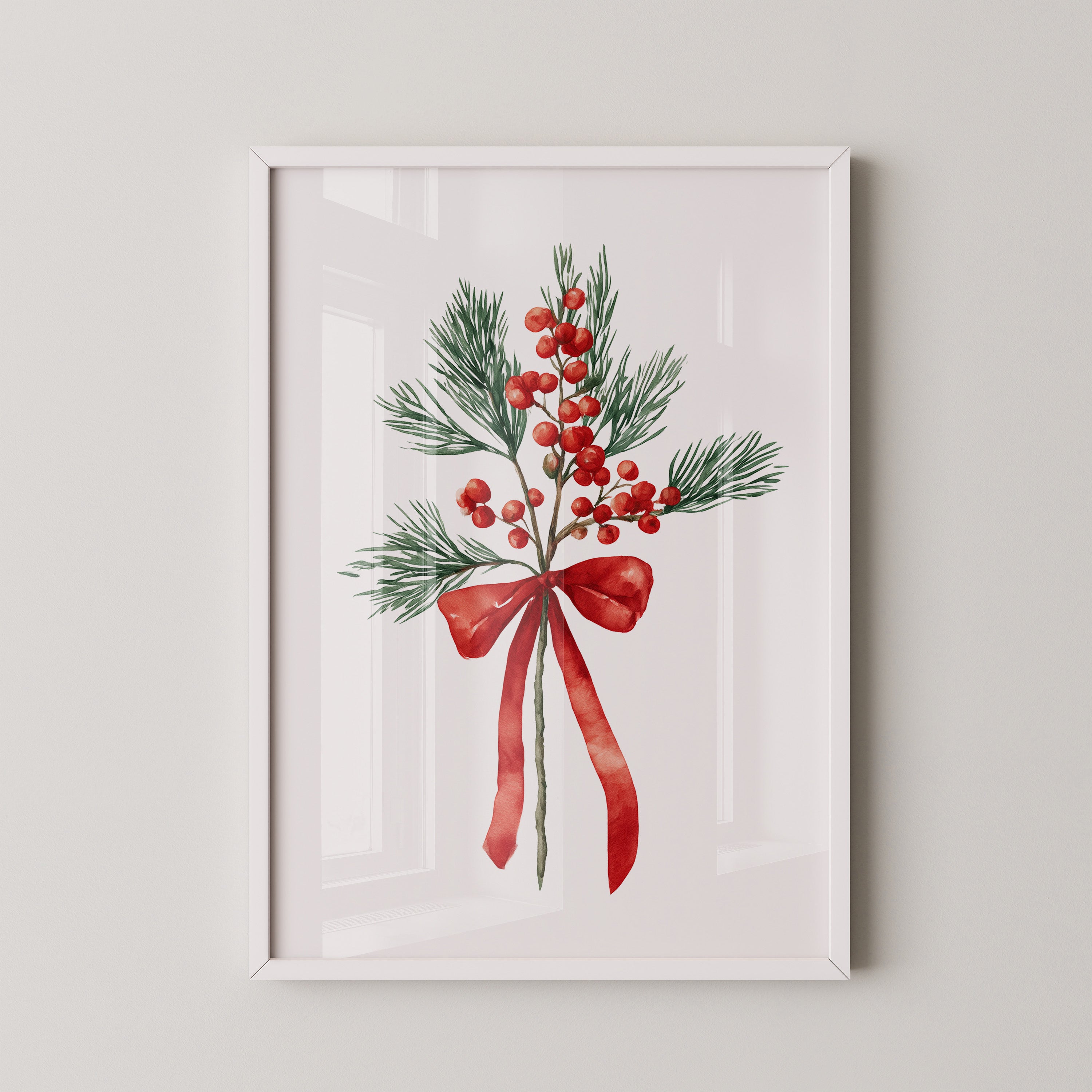 Tannenzweige Beeren Rot Schleife