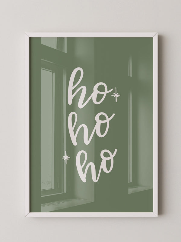 Ho Ho Ho Schrift grün