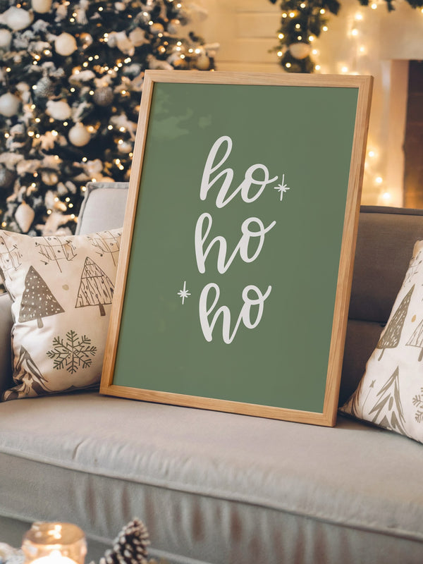 Ho Ho Ho Schrift grün