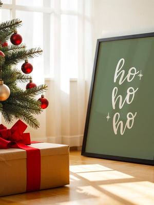 Ho Ho Ho Schrift grün