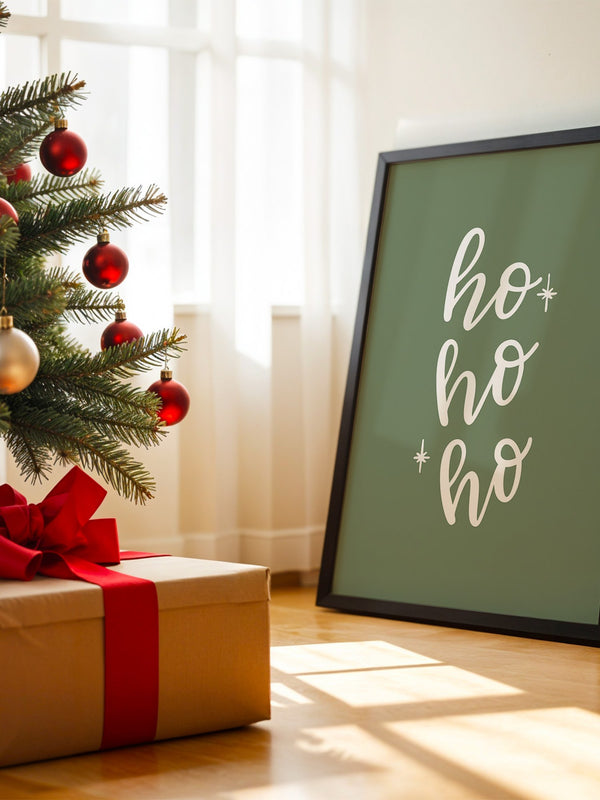Ho Ho Ho Schrift grün