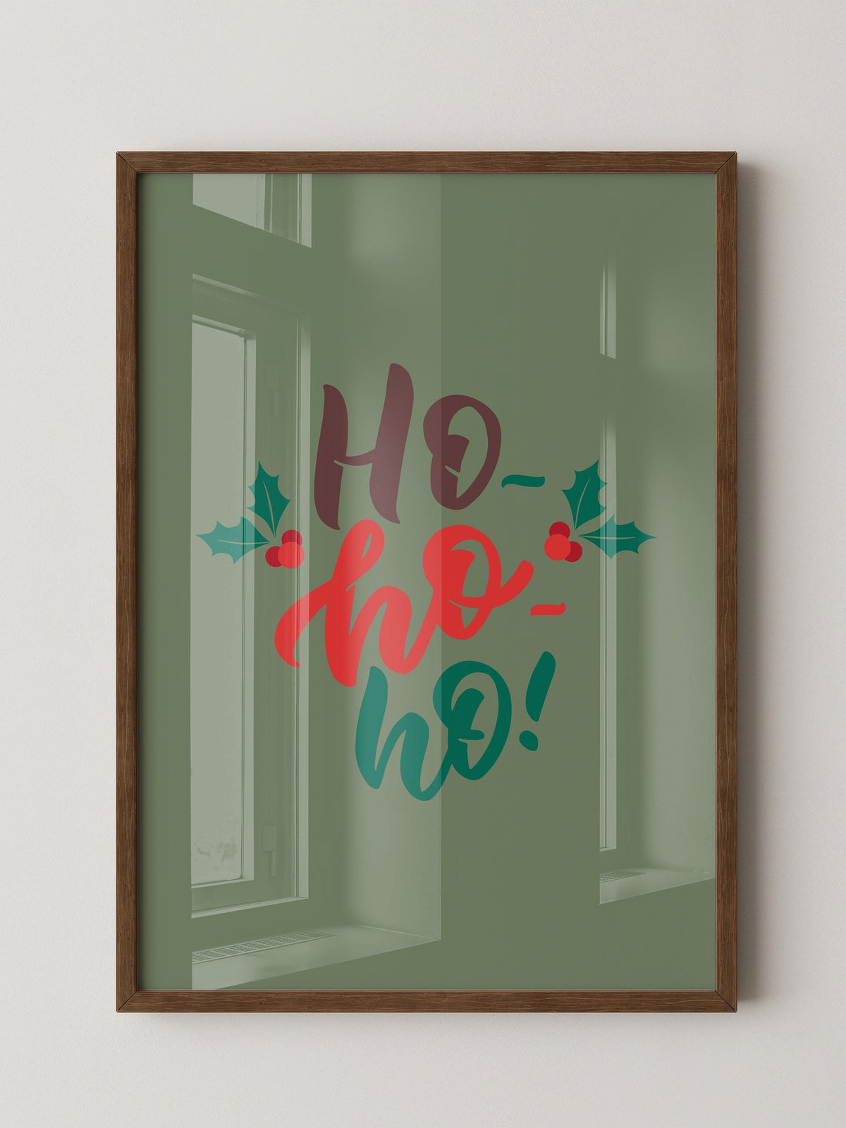 Ho Ho Ho Weihnachtsgrüße Grün