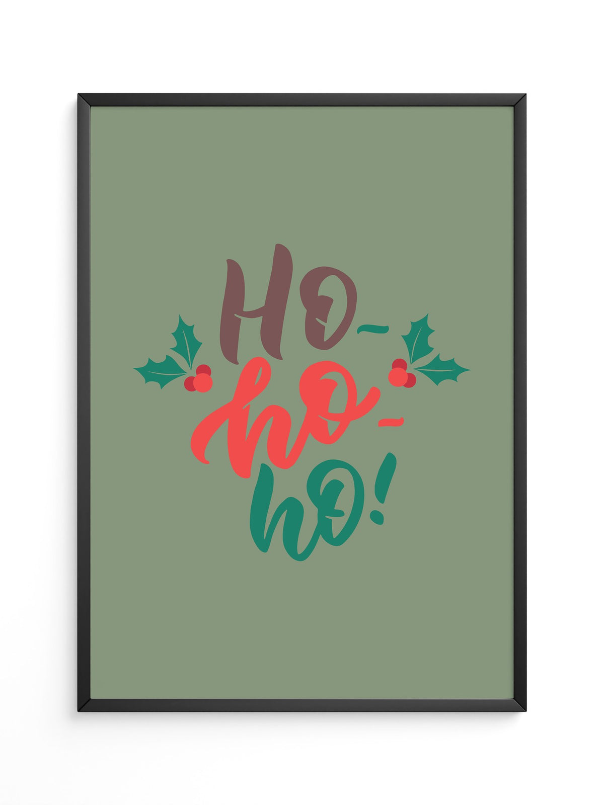 Ho Ho Ho Weihnachtsgrüße Grün