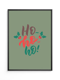 Ho Ho Ho Weihnachtsgrüße Grün