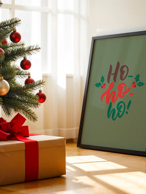 Ho Ho Ho Weihnachtsgrüße Grün