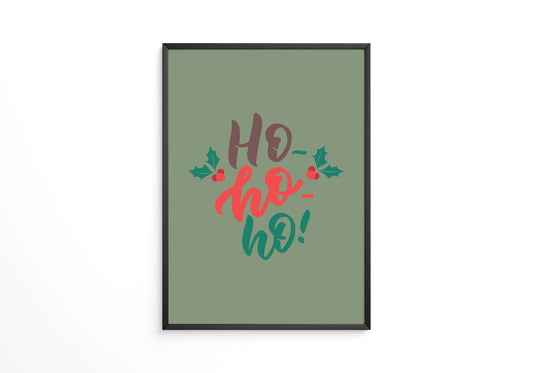 Ho Ho Ho Weihnachtsgrüße Grün