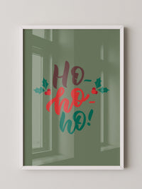Ho Ho Ho Weihnachtsgrüße Grün