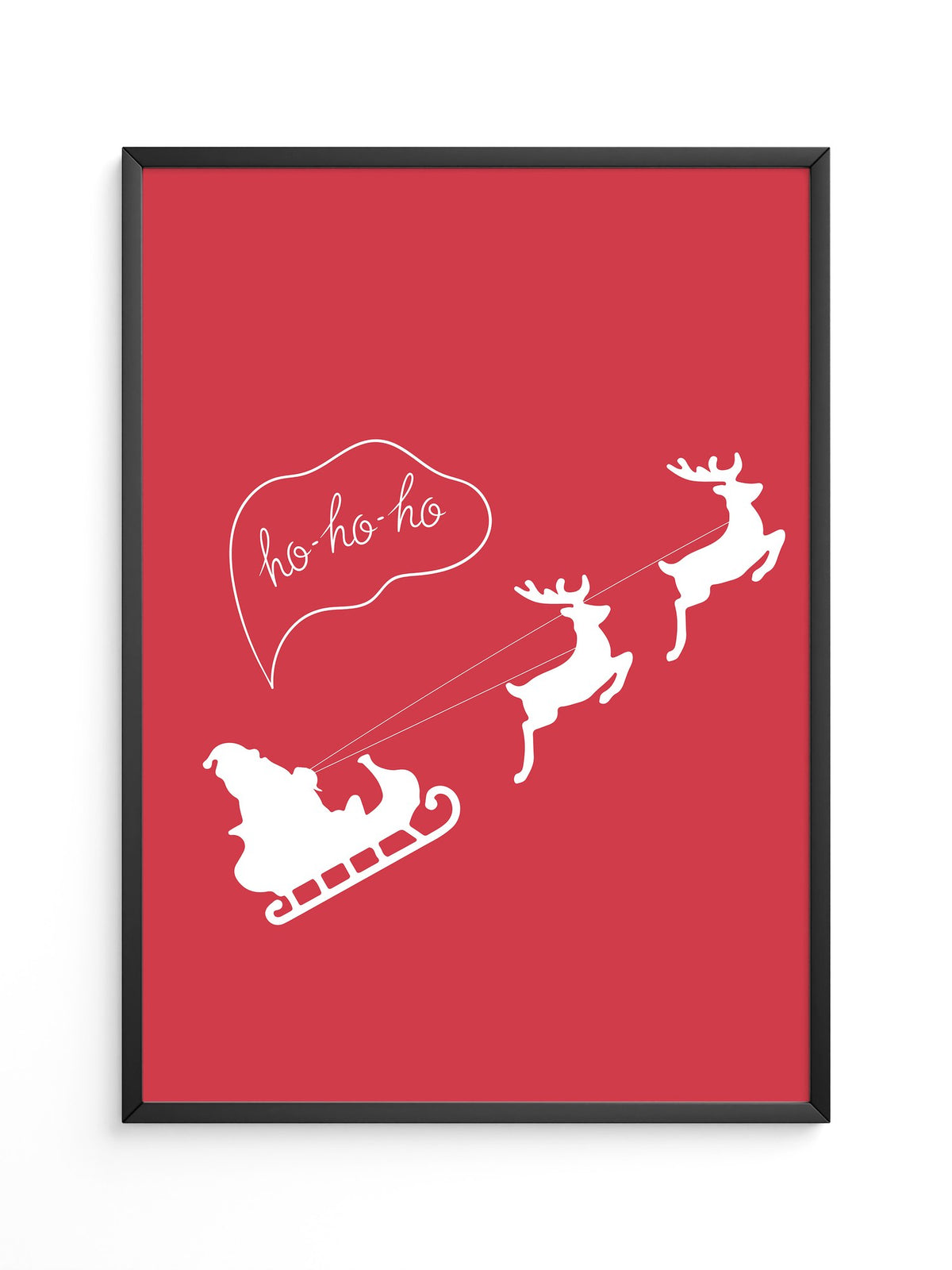 Weihnachtsmann Rentierschlitten Rot