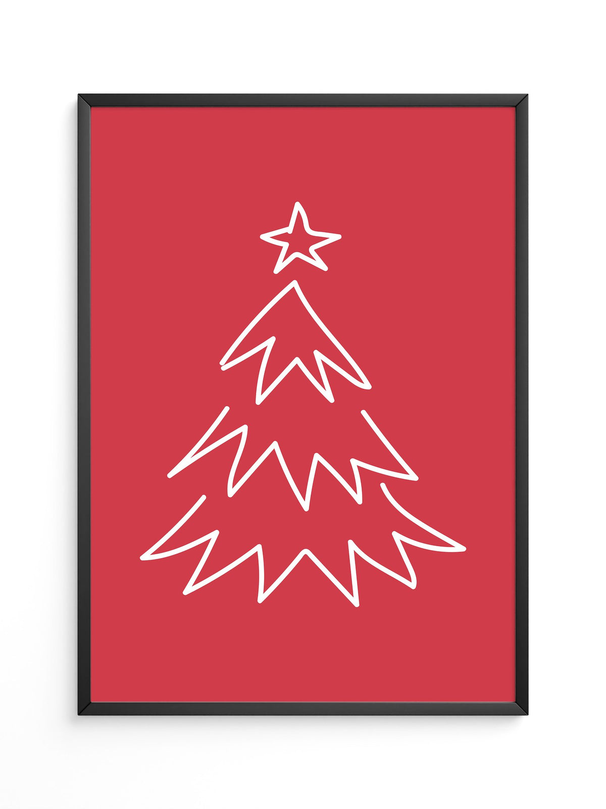 Weihnachtsbaum Rot Minimalistisch