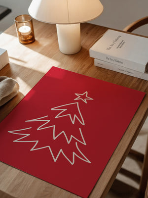 Weihnachtsbaum Rot Minimalistisch