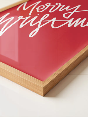 Weihnachtsgruß Kalligrafie Rot