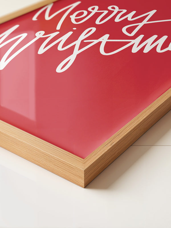 Weihnachtsgruß Kalligrafie Rot