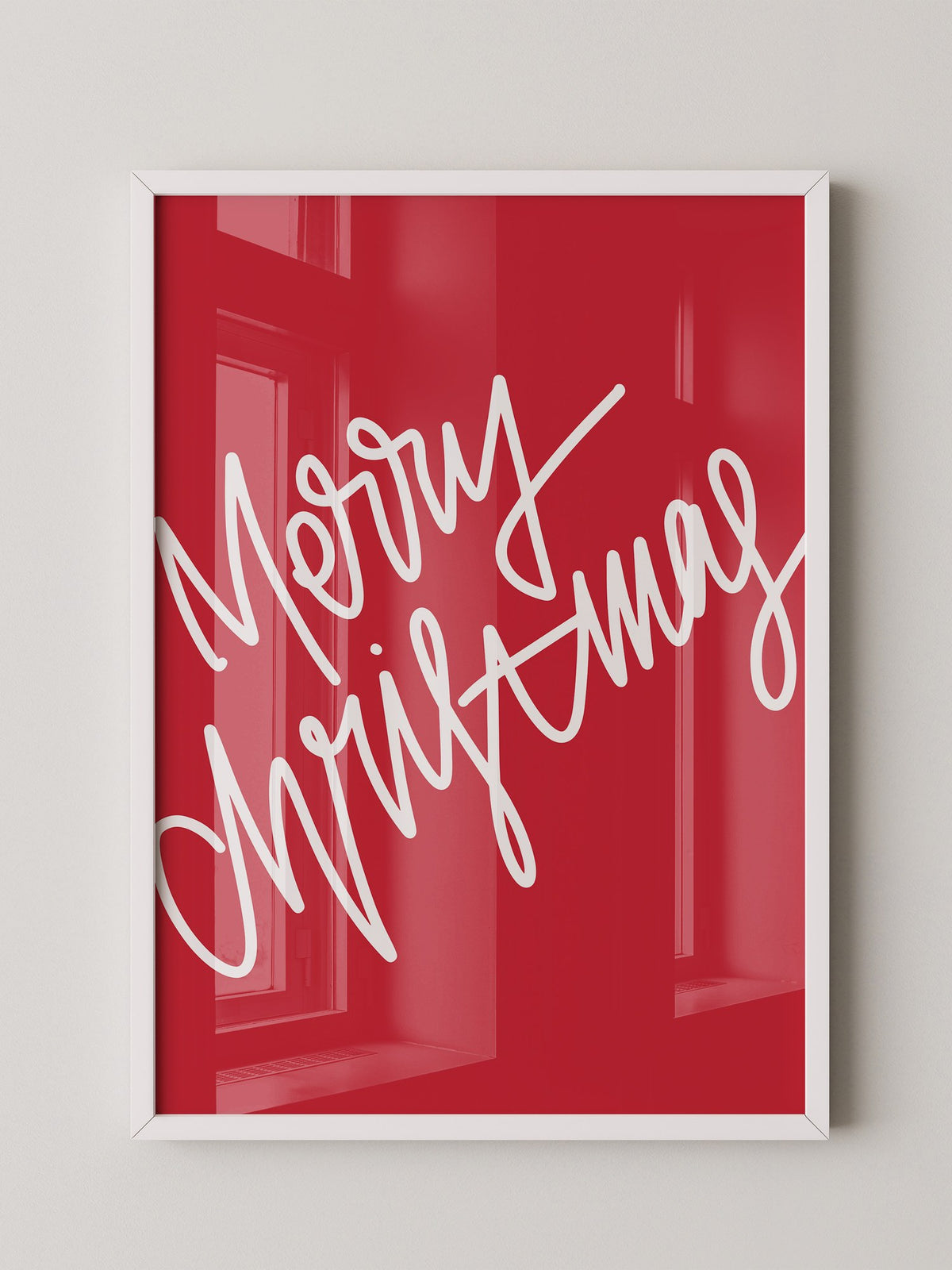 Weihnachtsgruß Kalligrafie Rot