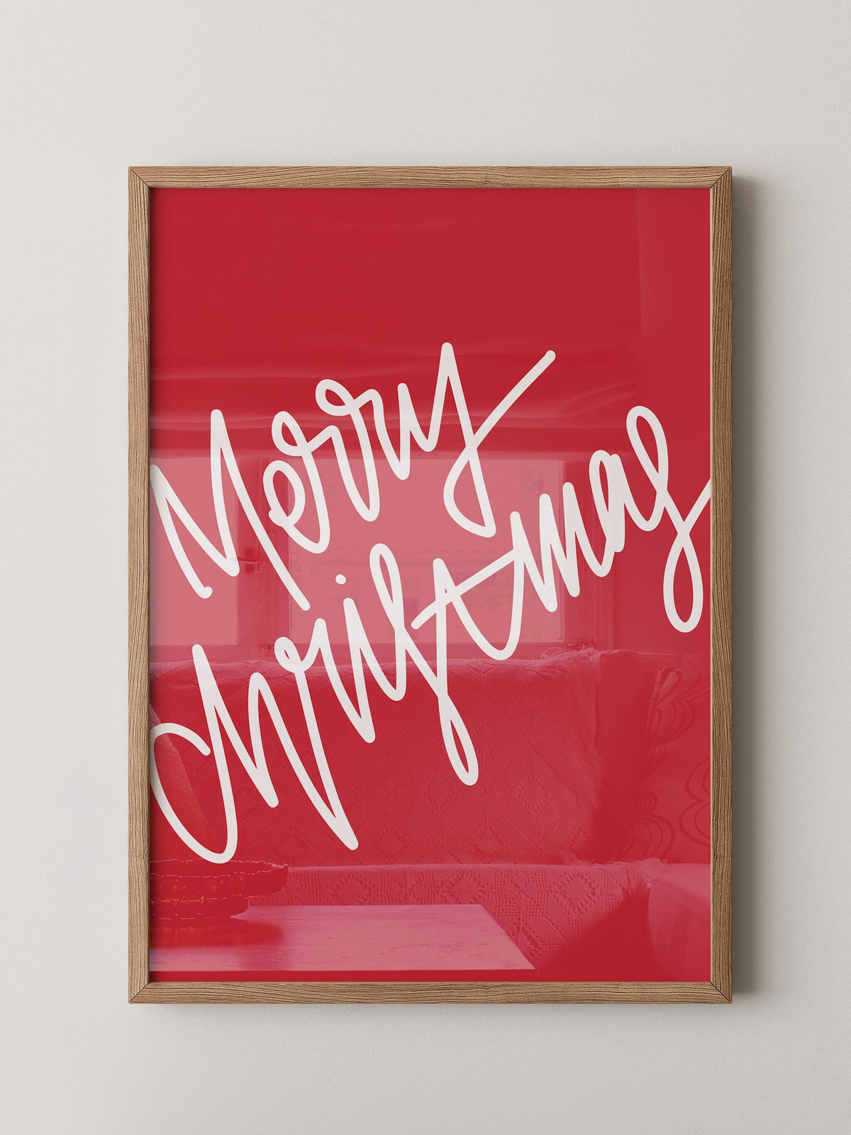 Weihnachtsgruß Kalligrafie Rot