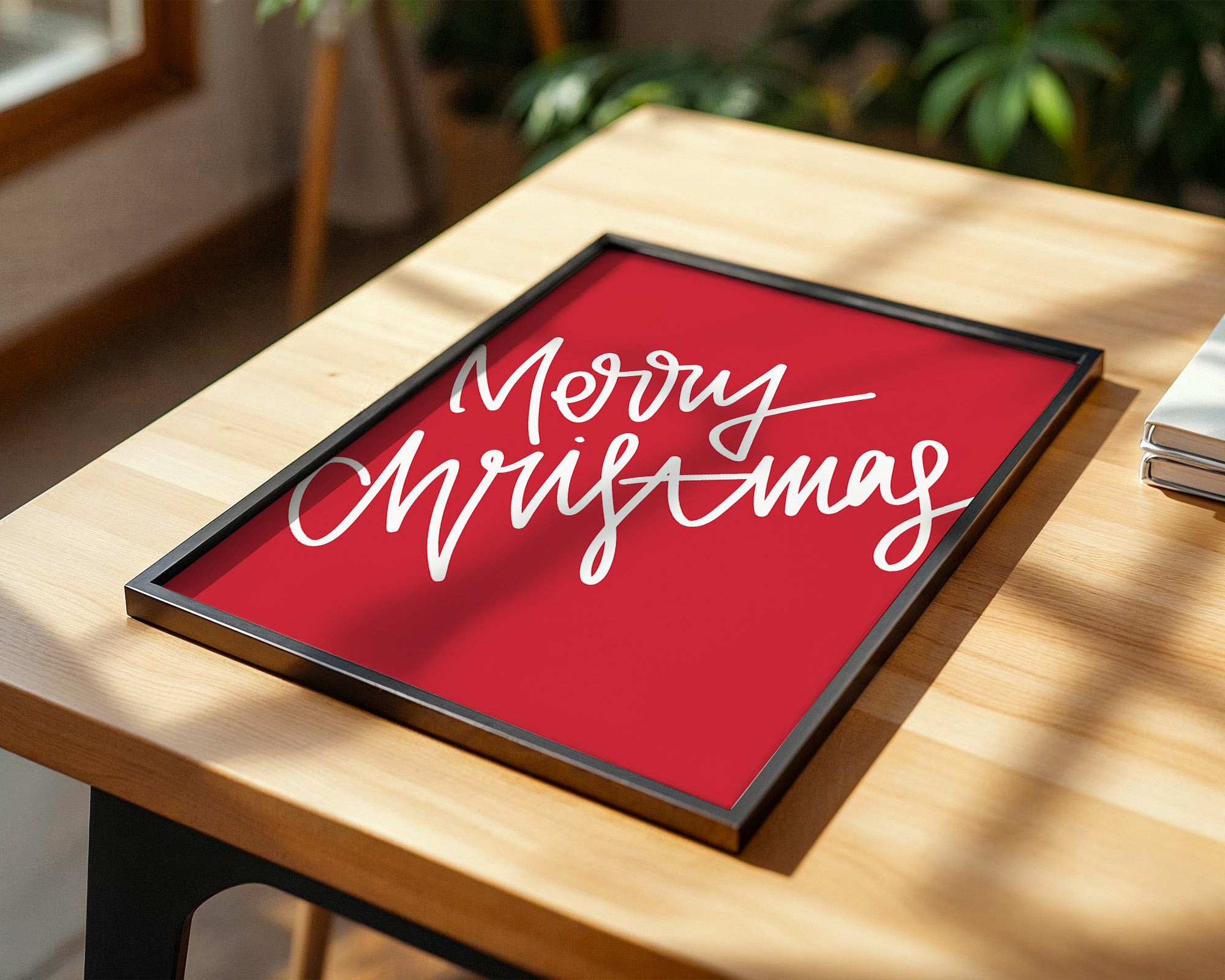 Weihnachtsgruß Kalligrafie Rot