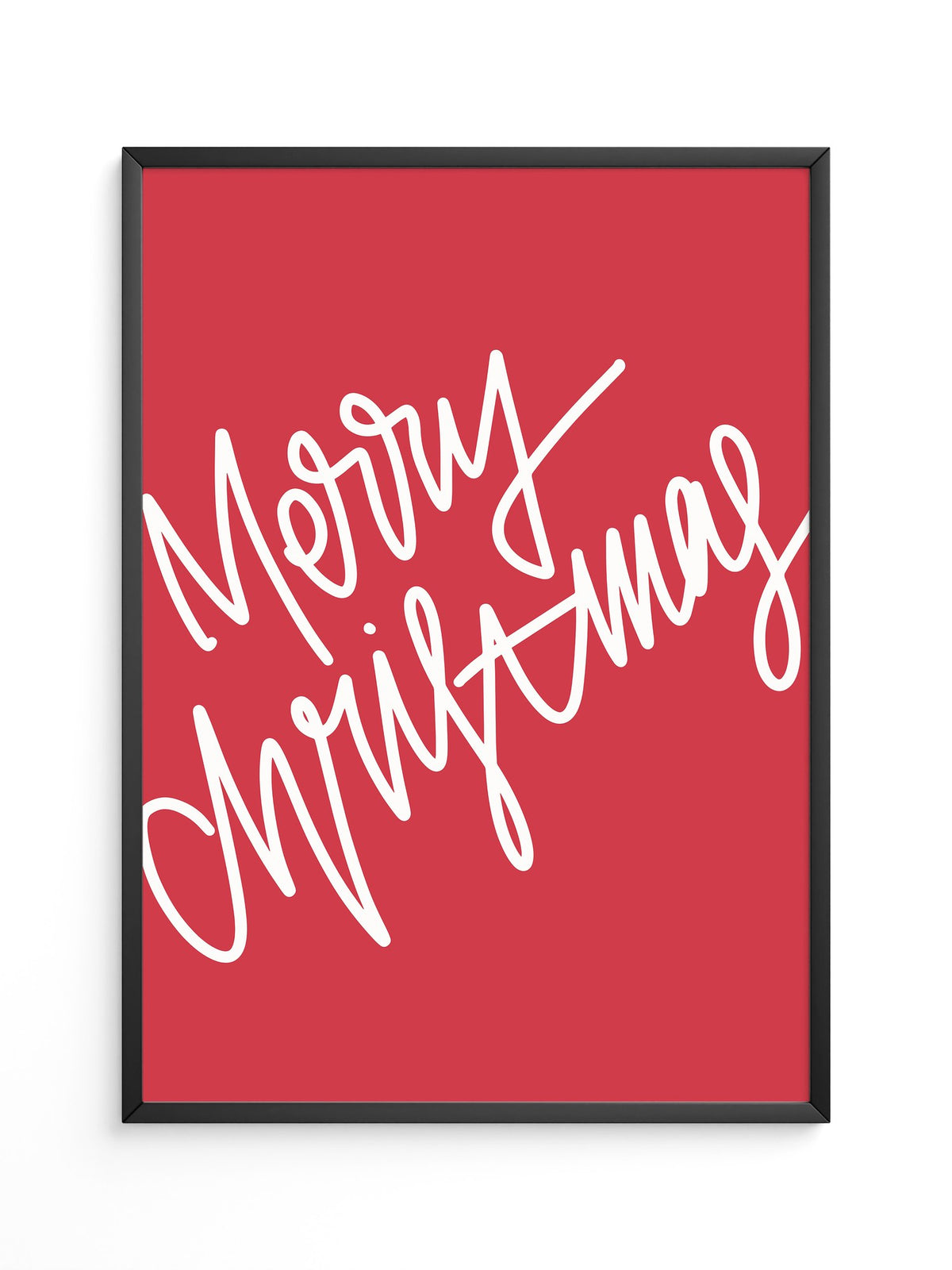 Weihnachtsgruß Kalligrafie Rot