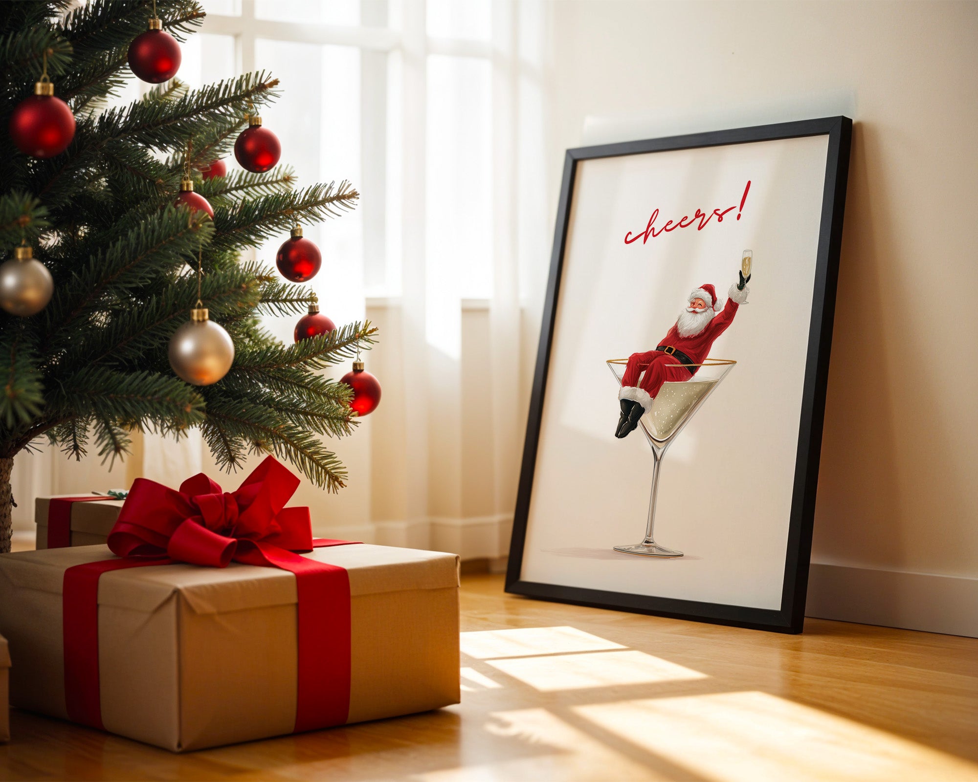 Weihnachtsmann Cocktail Kunst