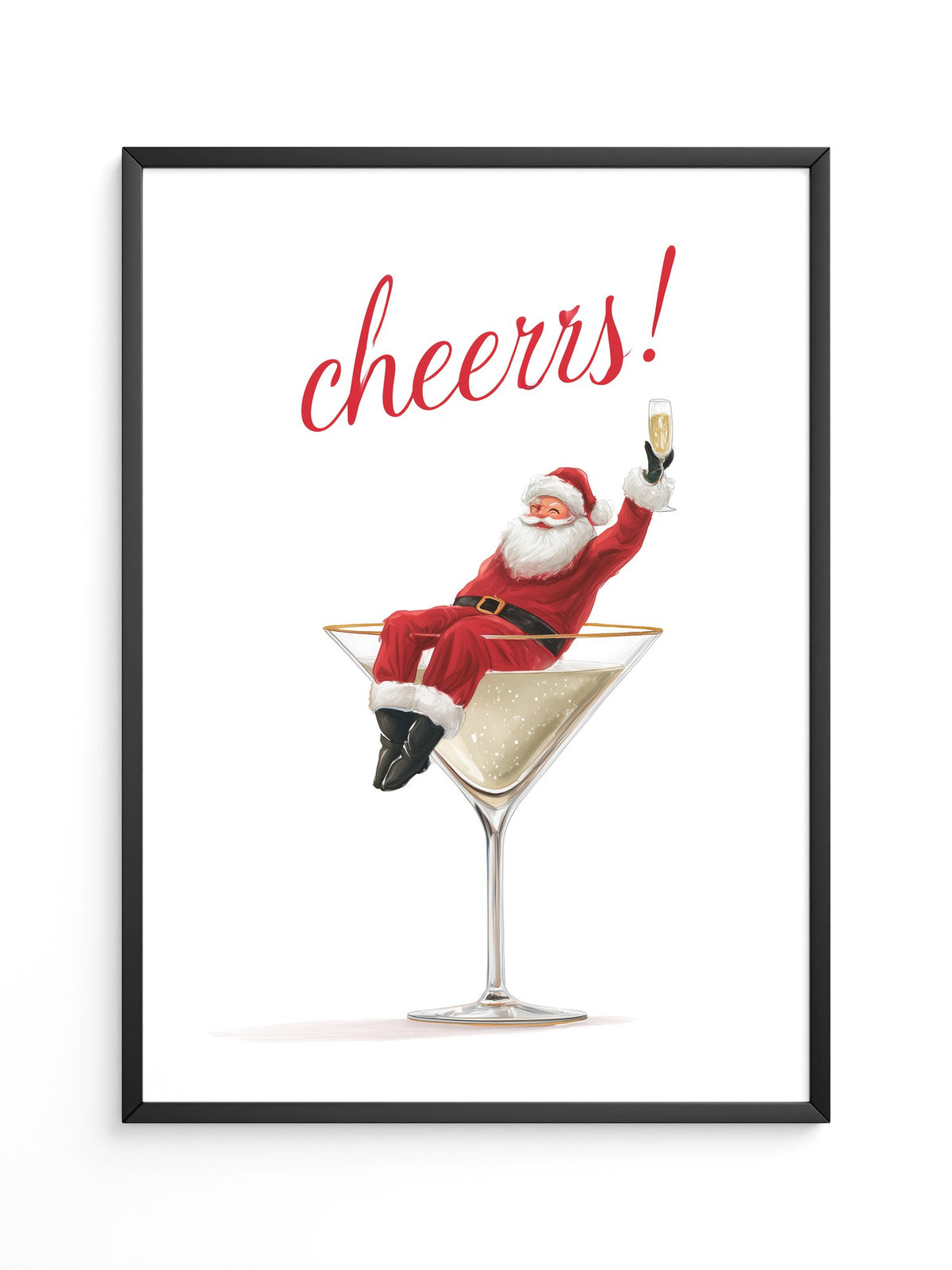 Weihnachtsmann Cocktail Kunst